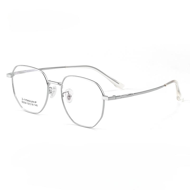 Ultra-light Polygonal Decorative Eyeweae Men Retro Fashion Pure Titanium Optical Prescription Glasses Frame Women