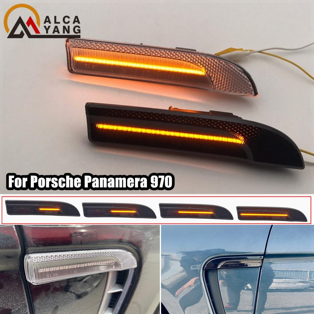 Dynamic LED Side Marker Turn Signa Indicator Lights for Porsche Panamera 970 Chassis G1 Before Facelift 2009-201