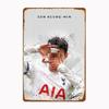 Son Heung Min Art Football Sport Player Retro Posters Metal Sign Custom Garage Indoor Wall Room Decor Tin Vintage Home Decor