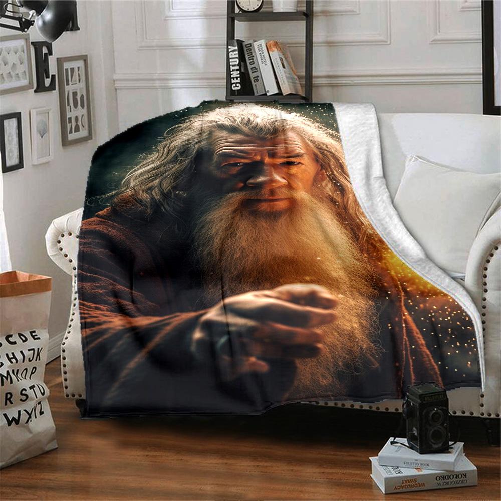 Lord Rings Blanket Comfortable Perfect for Office Chair Sofa Chair for All Occasions Playful Design Gift for Travel Home Birthdays