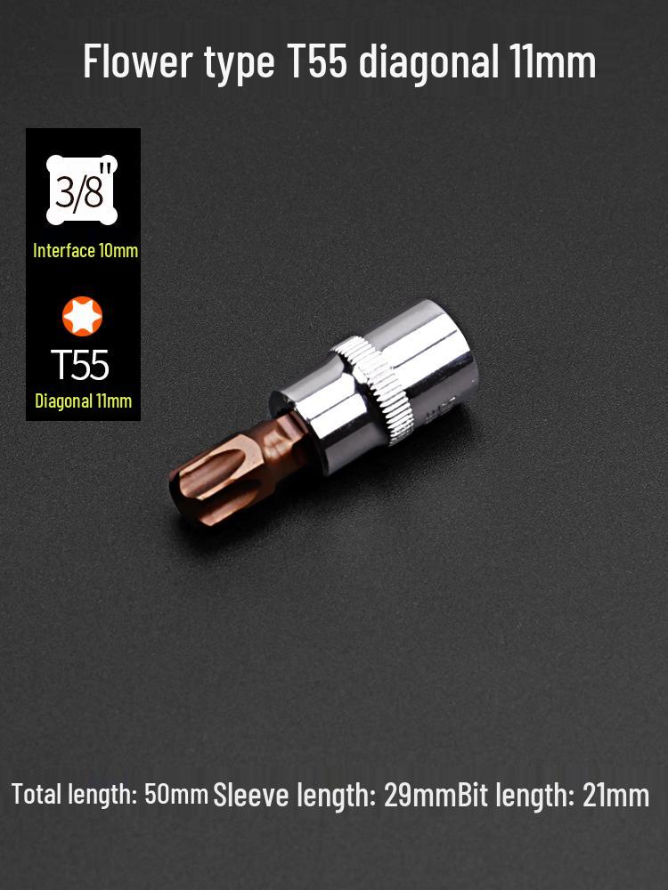 Набор бит для отвертки Torx T30 T40, шлицевая, крестовая с цветочным узором, с запрессованными головками