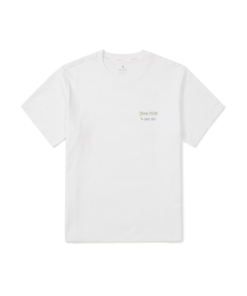 SNOWPEAK APPAREL Хлопковая футболка с коротким рукавом Gear (S25Mmfts68) белый