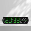 Digital Alarm Clock Temperature Humidity Date 2 Alarms Countdown Timing DST Snooze Table Clock Auto Dimmable 12/24H LED Clock for Decor
