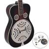 Guitar Resonator Cones Soundhole Screens Tailpiece Bridge Saddles Guitar Hardware Set for Instrument Maintenance