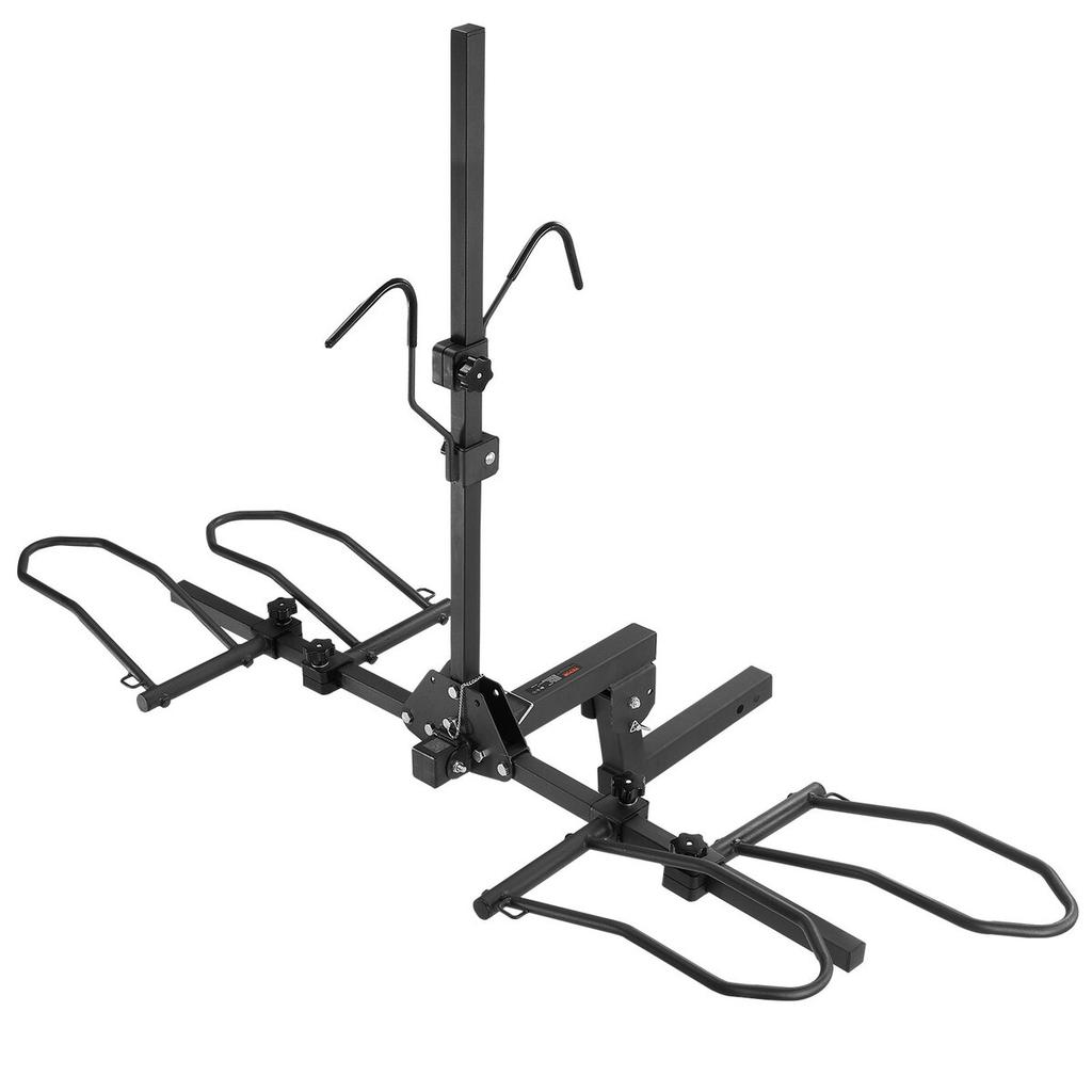 Hitch Mount Bike Rack, 2-Bike Platform Style, 160 LBS Max Capacity Bike Rack Hitch for 2-inch Receiver, Titling and Folding Bike Carrier with Tires up