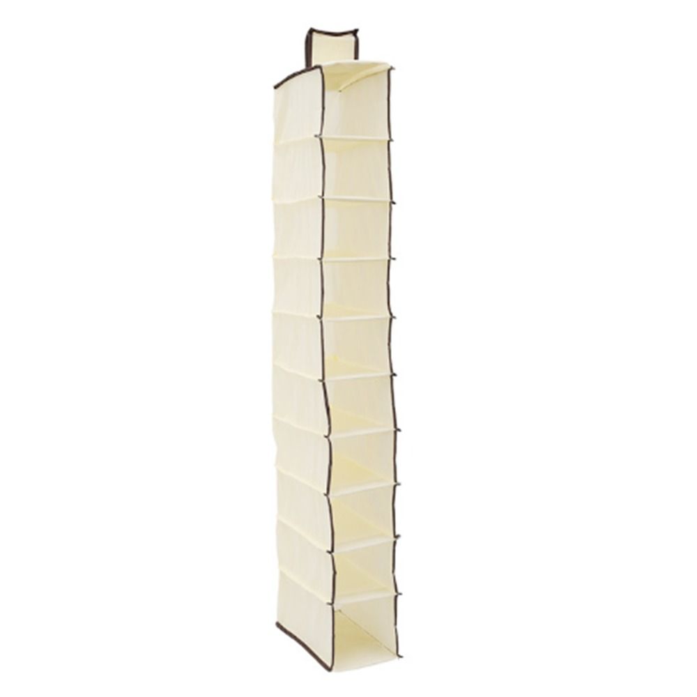 Clear 10 Layer Hanging Bag 10 Grids Sundry Hanger Pouch Creative Shoe Storage Rack Wardrobe