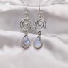 Moonstone Gemstone Natural Gemstone 925 Sterling Silver Designer Dangle Earring