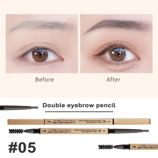 Eyebrow Pencil with Brush Professional Waterproof Sweat-proof Eye Brow Liner Long Lasting Makeup Easy To Color
