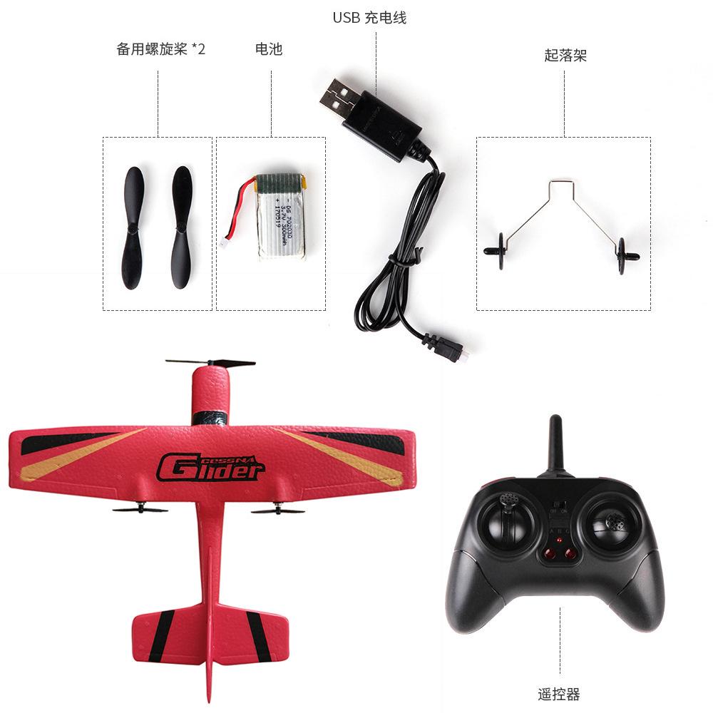 FX801 Remote-controlled glider, fixed-wing foam aircraft, build-it-yourself children’s toy, for outdoor use, 2.4GHz remote control