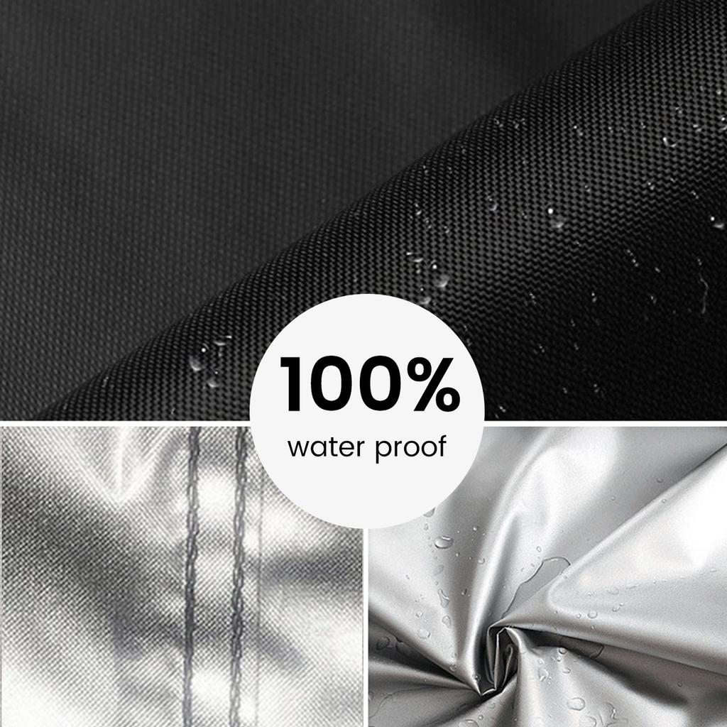 BBQ Grill Cover 210D Oxford Fabric Durable Barbecue BBQ Cover Heavy Duty Waterproof Dust-proof Grill Cover for Outdoor Garden