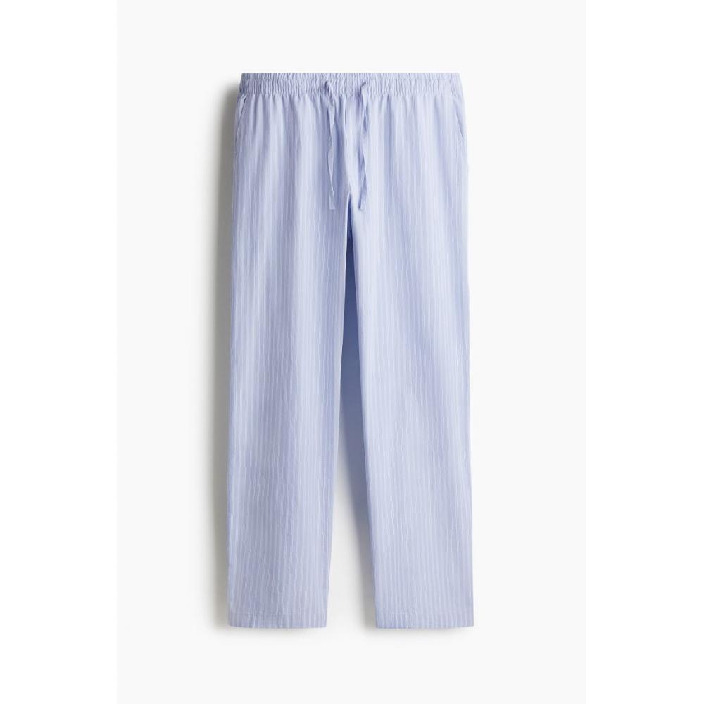 HM пижамный комплект из футболки и брюк светло-голубой/белый