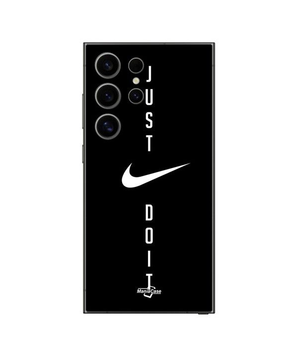 Чехол - Nike - Samsung Galaxy S25 Ultra - Силикон - Just do it - Черный