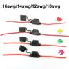 Waterproof Mini Small Medium Auto Fuse Holder 16/14/12/10AWG Car Blade Fuse Wire Cable 10A 20A 30A 50A Fuse Power Socket