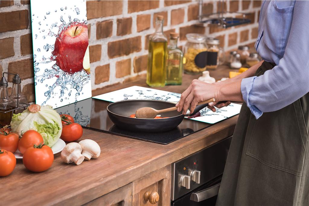 GLASS CUTTING BOARD 2x 30x52 FRUIT