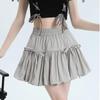 Юбка-фонарь трапециевидной формы с эластичной резинкой на талии для женщин, летние милые бандажные шорты с бантом, повседневная однотонная модная одежда Y2k