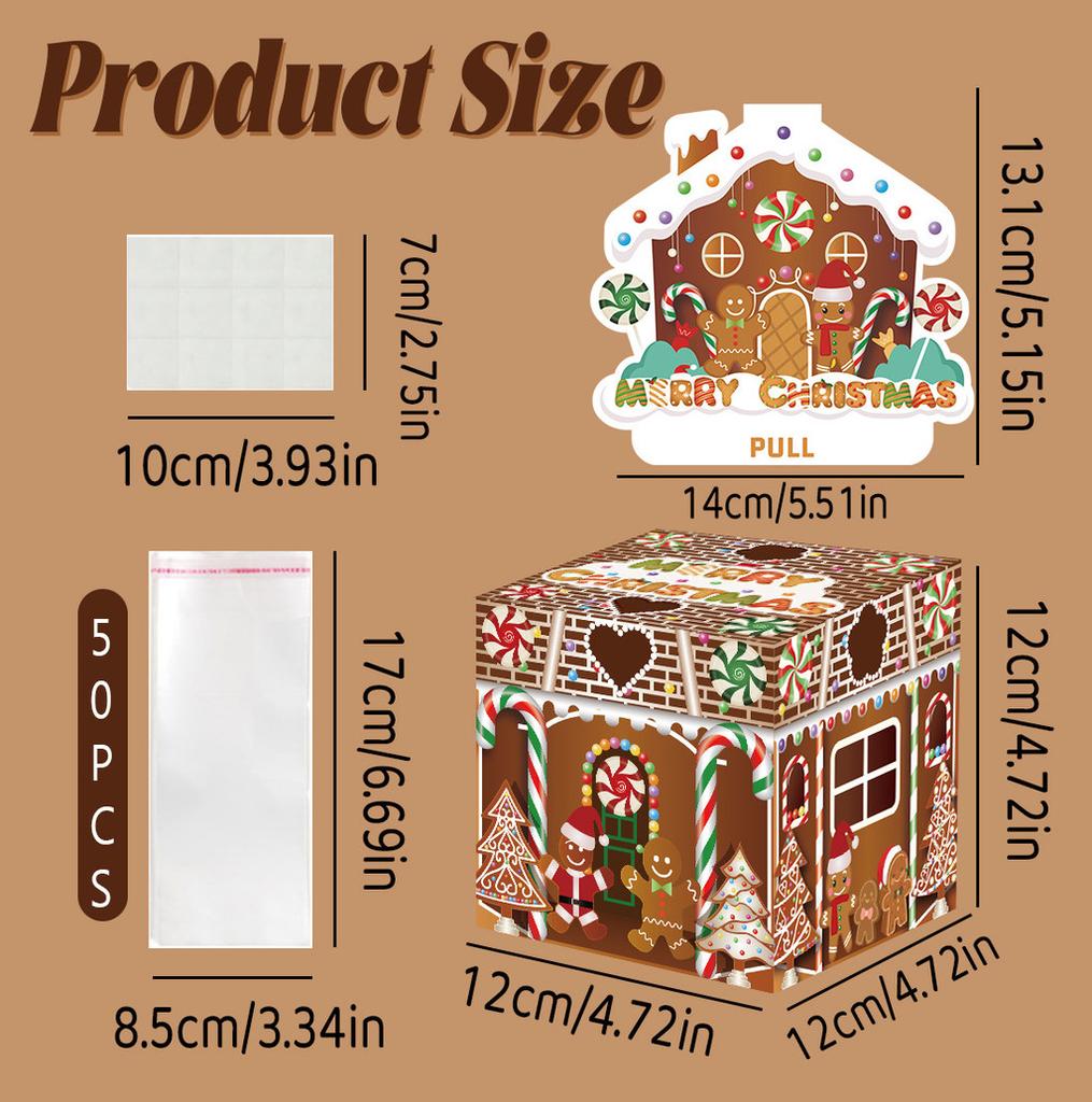 Gingerbread Man Christmas Gift Box With Paper Design For Holiday Parties And Gift Giving