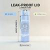 1PC Faded White Blank Texture Minimalist Print 750ml Portable Sports Water Bottle Leakproof Gym Outdoor Travel Drink Cup