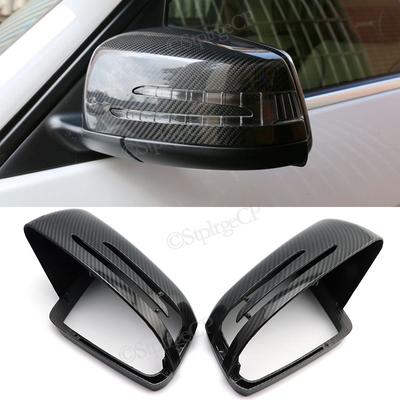 Для Mercedes Benz S Class W221 2006-2013 автомобильный яркий черный чехол из углеродного волокна с рисунком зеркала заднего вида