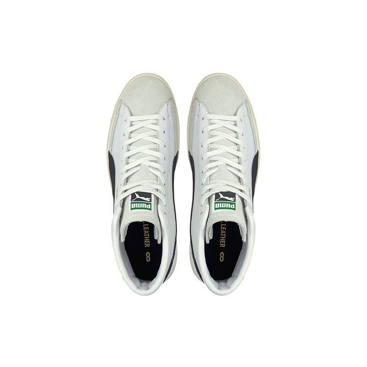 Puma Basket Mid Vintage White Black Men Sneakers Team-Gold 381245-01