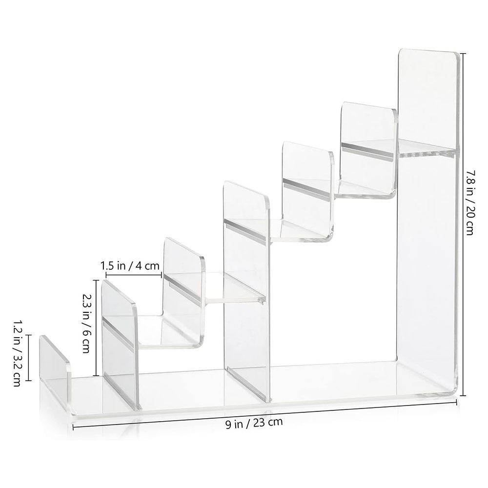 Acrylic Clear Display Risers 6 Tiers Jewelry Racks Organizer  Collection