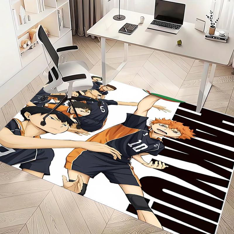 1pc Haikyu Print Area Rug - Soft, Washable Non-Slip Indoor Mat, Living Room, Home Office Decorative Rug,Office Decorative