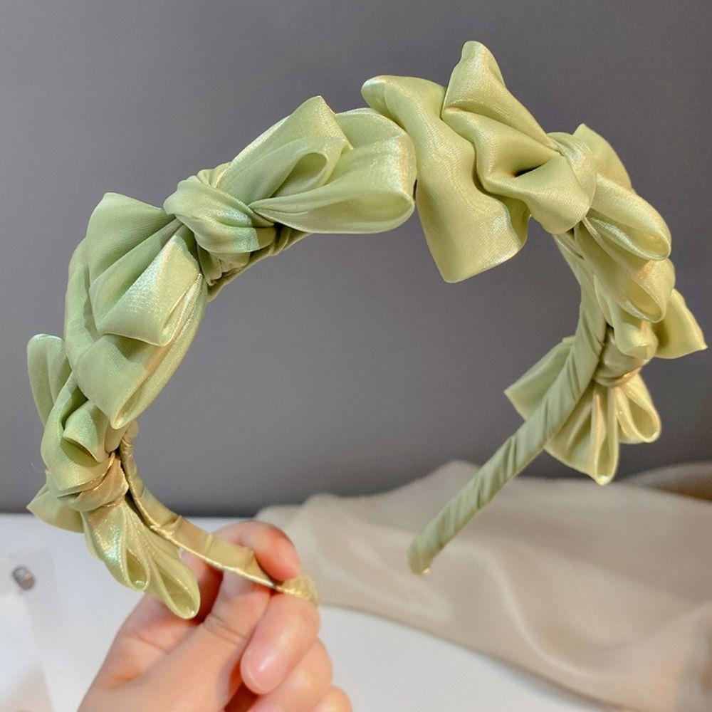 Головные уборы Женская повязка на голову Аксессуары для волос Шелковая повязка для волос Аксессуары для волос Бант Повязка для волос Дамы
