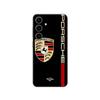 Phone Case - MANIACASE - Samsung Galaxy S24 - PORSCHE Logo - Soft - Black, Red, Gold