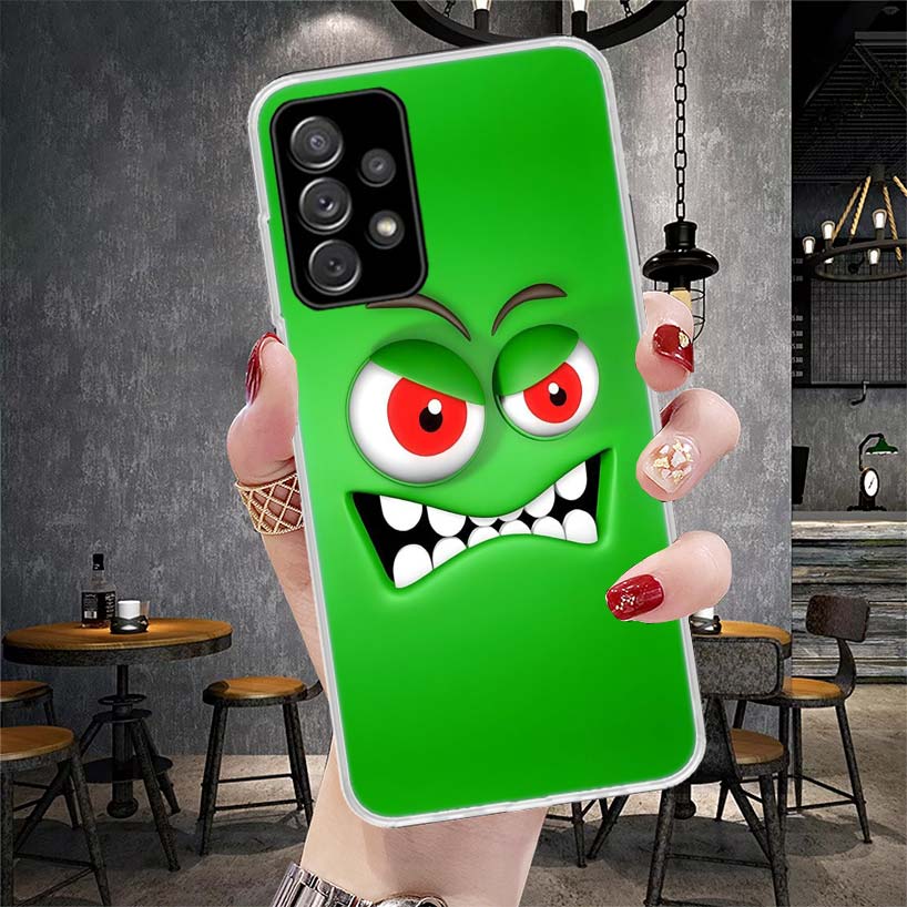 Забавное Лицо Милый Мягкий Чехол Для Телефона Для Samsung Galaxy S22 S23 S24 S25 Edge S26 Ultra S20 FE S21 Plus + Fundas Coque Galaxy S20 S21