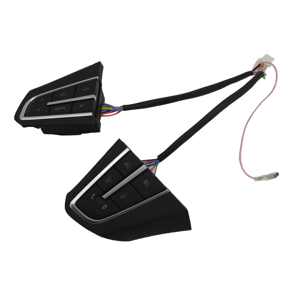 Auto Steering Wheel Control Buttons Multi Function Audio Cruise Control Switch Assembly Wire Cable Replacement Parts