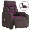 VidaXL Electric Reclining Massage Armchair Dark Brown Fabric 3303027