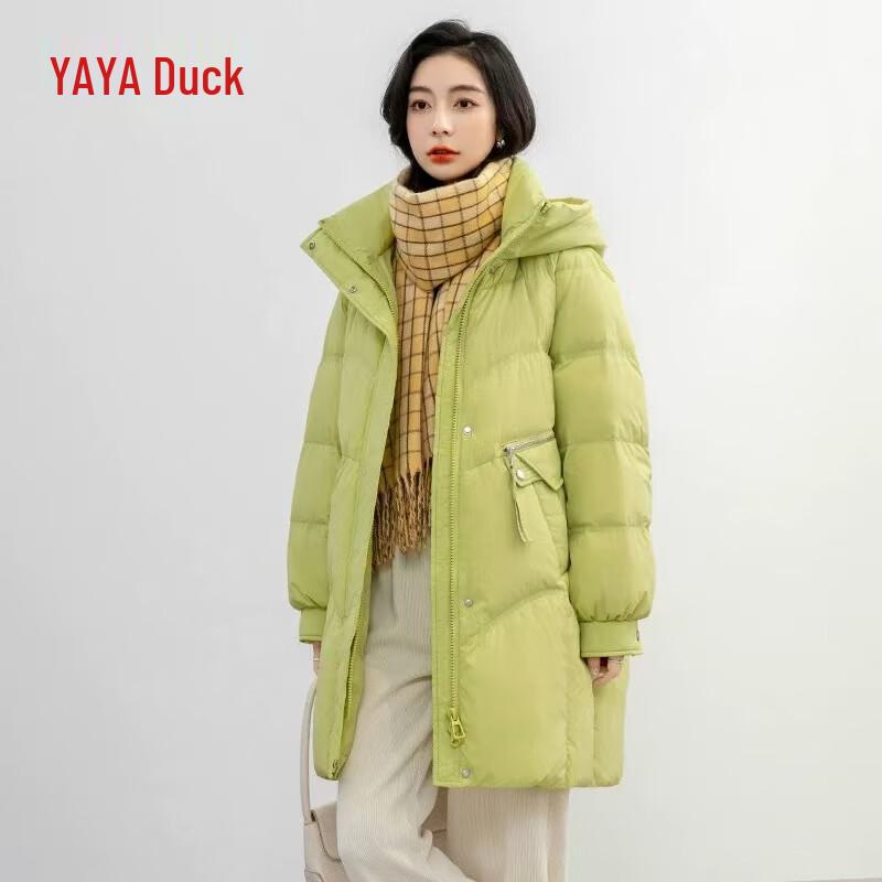 Женская куртка средней длины с капюшоном Yaya на утином пуху