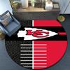Kansas City Chiefs Logo Round Rug for Livingroom,Bedroom, Palyroom, Chair Rug, Area rug, Circle Carpet, Large Size Fan Christmas gift