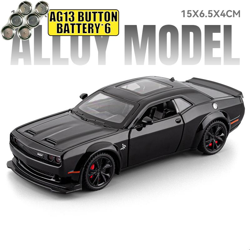 1:32 Металлическая литая модель автомобиля из сплава, совместимая с Dodge Challenger Srt Hellcat Redeye Widebody, Коллекционные украшения, Хобби, Подарки