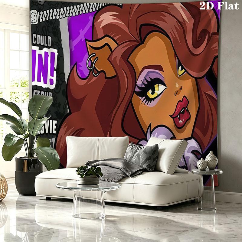 C. Wolf Wall tapestry, aesthetic printed fabric blanket, suitable for bedroom, living room, and home decor.