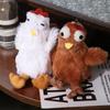 Rubber Hens Key Ring Cartoon Egg-laying Animal Key Holder Adorkable Plush Chicken Keychain  School