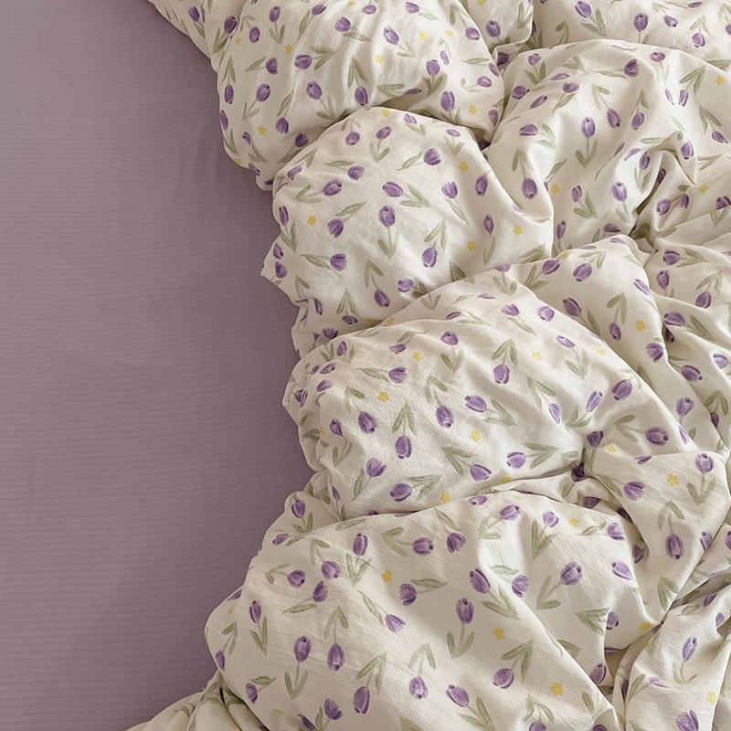 Двухслойный сетчатый пододеяльник для студентов Мягкий Прочный Комплект постельного белья Удобный Двуспальный размер Предметы первой необходимости для спальни