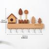 Wooden Key Holder 6 Hooks Sturdy Multipurpose Decorative Rustic Storage Hook
