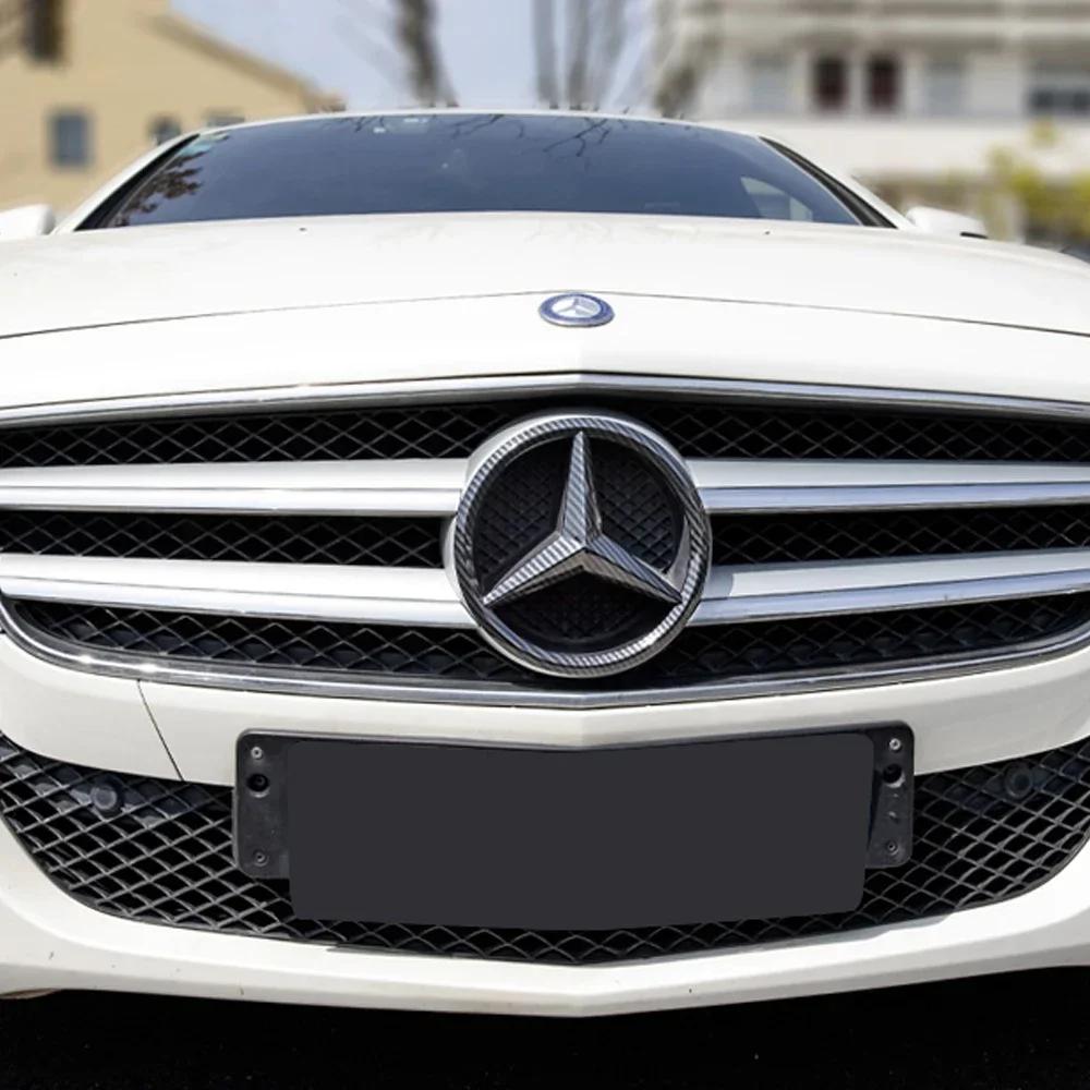 C200 E300 2026 Hot ABS Car Front Grille Badge sticker Decal Cover Emblem For Mercedes Benz GLA GLK ML GLC GLE C E Class  W204 W2