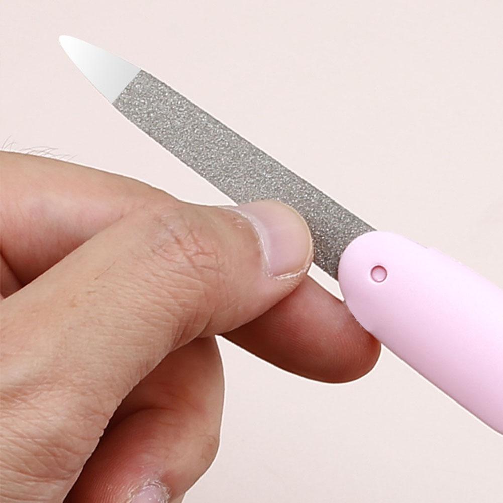 Мини-складная пилочка для ногтей в форме птицы, промытая и полированная, маникюрная, двухсторонняя, материал ABS, двойной пластиковый ноготь I7K5