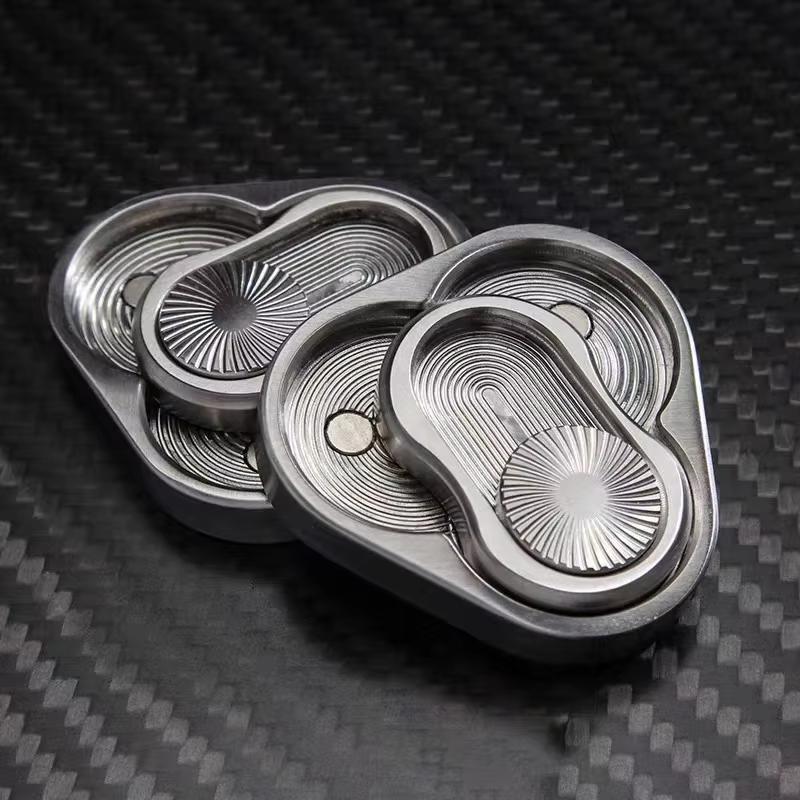 Triangle Magnetic Fidget Slider For Adults Edc Metal Finger Push Card Anti Stress Spinner Toy Autism Anxiety Relief Sensory Toys