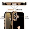 Защитный чехол - E.F.Connection - для iPhone 17 - Силиконовое Сердце Противоударный Черный 2 Закаленных Стекла