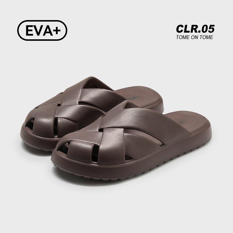 Ретро стиль сумка голова тапочки женские домашние комнатные нескользящие прохладные тапочки для улицы продвинутое чувство дышащие не пахнущие ноги тапочки мужские