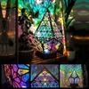 Wooden Led Projection Lamp Colorful Diamond Multipurpose Polar Star Floor Lamp Night Light Bohemian