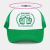 Green Velvet Clover Shamrock Hat Breathable Sun Hat Casual Peaked Cap  St. Patricks Day