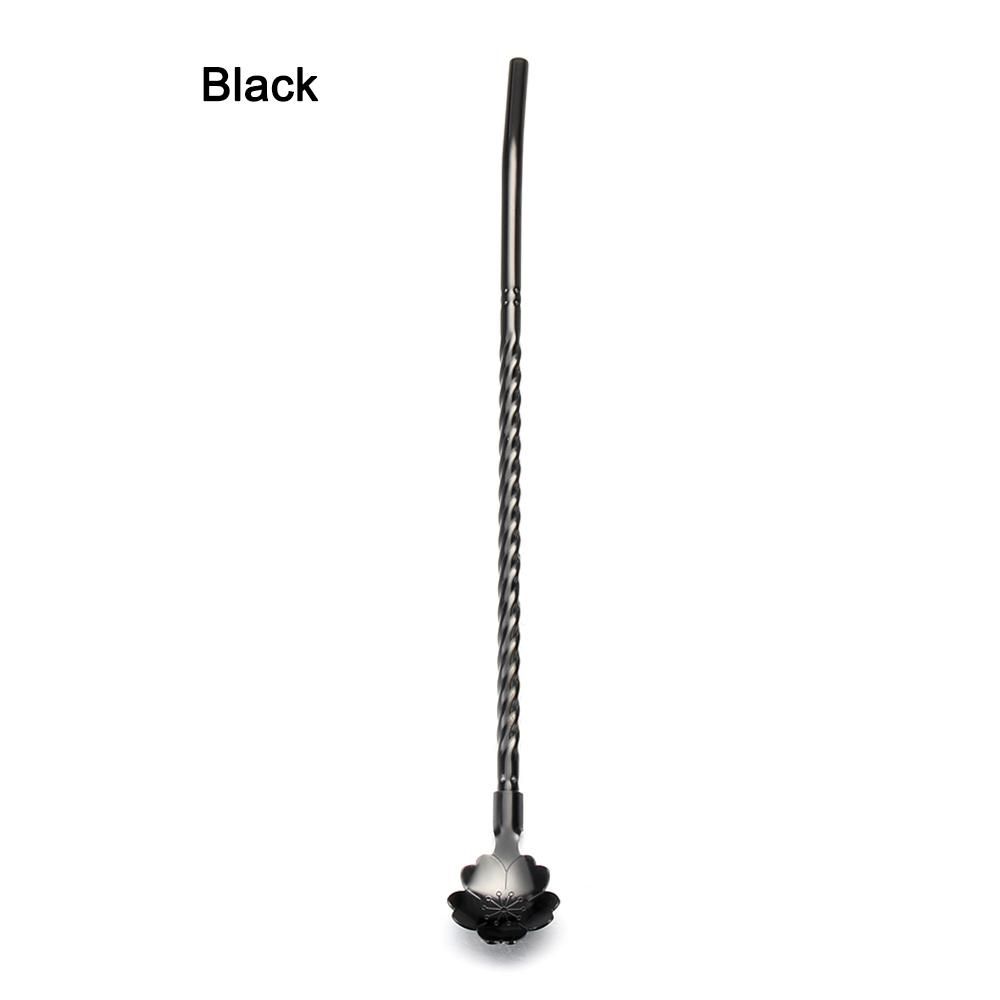 Вечеринка Нержавеющая сталь Многоразовая ложка для чая Нержавеющие кофейные ложки Соломинка для питья Соломинки Ложка