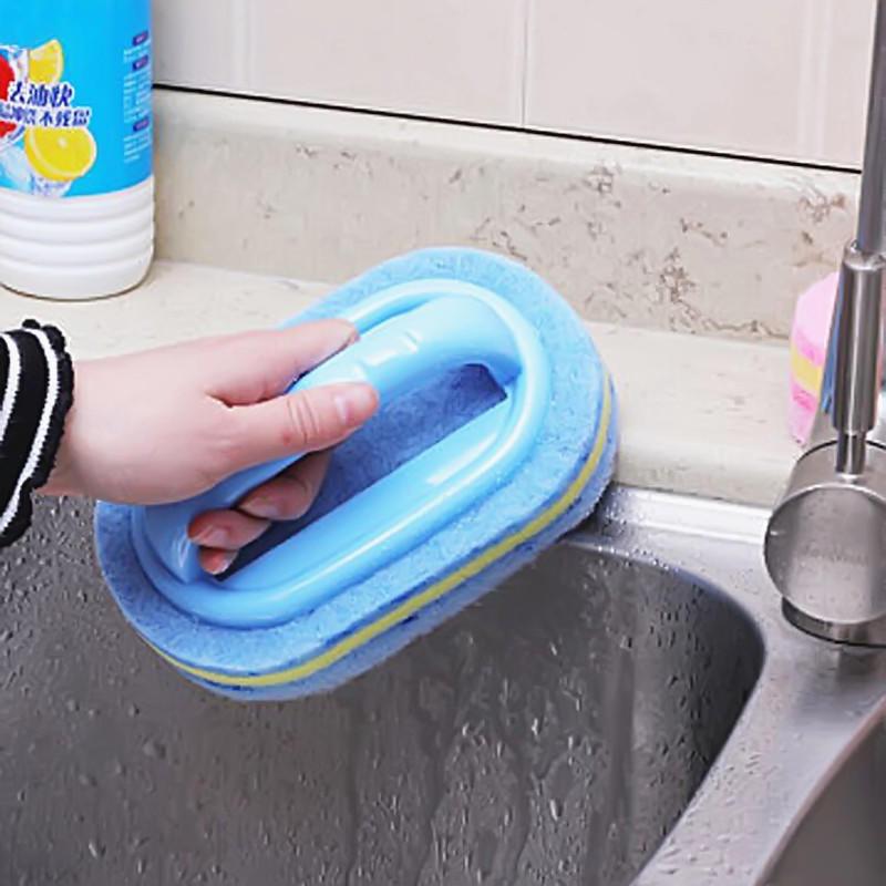 Charm Ceramic Tile Cleaner Eraser Cleaning Bathtub Blue Kitchen Tool Handles Sponge Brush Soft Magic Sponge