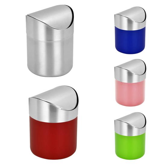 Мини-корзина для мусора, мусорная корзина с поворотной крышкой, кухонная столешница, настольный мусорный бак для мусора