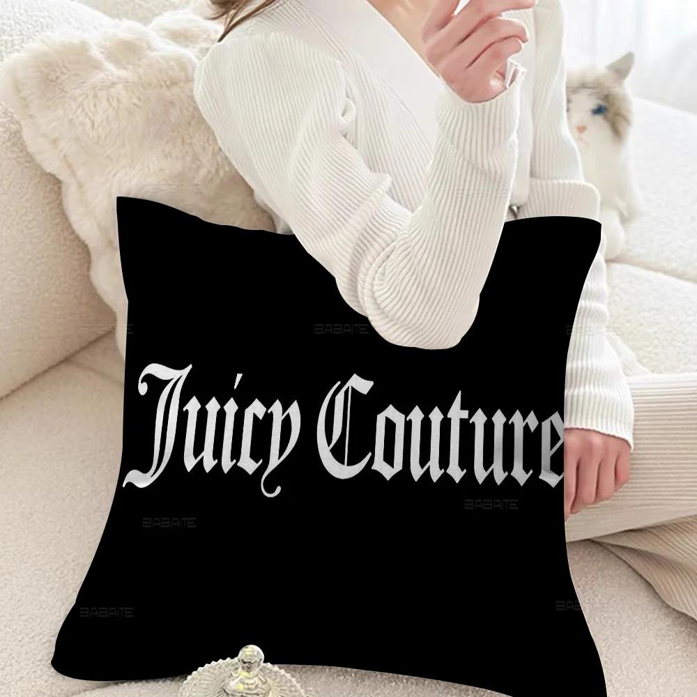 Модные наволочки J-juicy-couture, мультяшные, декоративные для дивана, для дома, с двусторонней печатью, из короткого плюша, милые наволочки