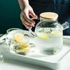 1/1.8L Transparent Borosilicate Glass Teapot Heat-Resistant Large Clear Tea Pot  Flower Tea Set Puer Kettle Cup Office Home Tool