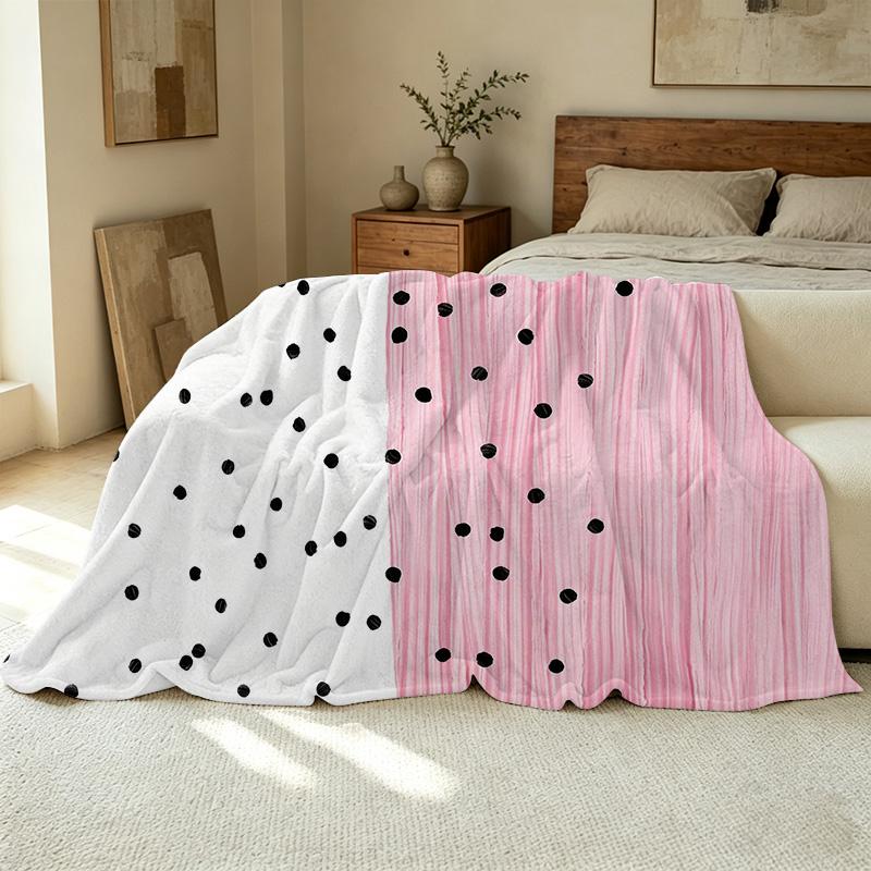Flannel Fleece Blanket - High-Density Plush, Soft & Skin-Friendly Warm Throw, Festive for Halloween & Christmas, Cozy Home Use